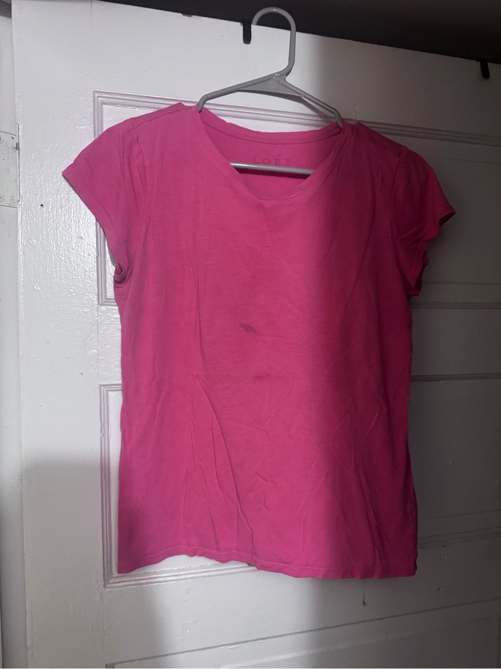 LOFT Bright Pink Short Sleeve Tee